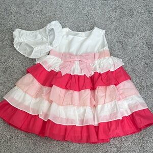 Gymboree Pink and White Layered Dress